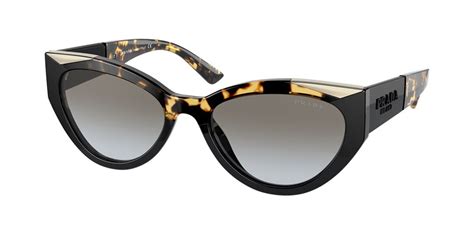 Prada PR 20US 1AB5S0 Sunglasses in Pale Gold/Black